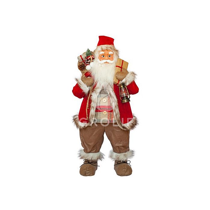 Фигурка новогодняя Санта Клаус, 81 см (Красный / Черный), Time Eco