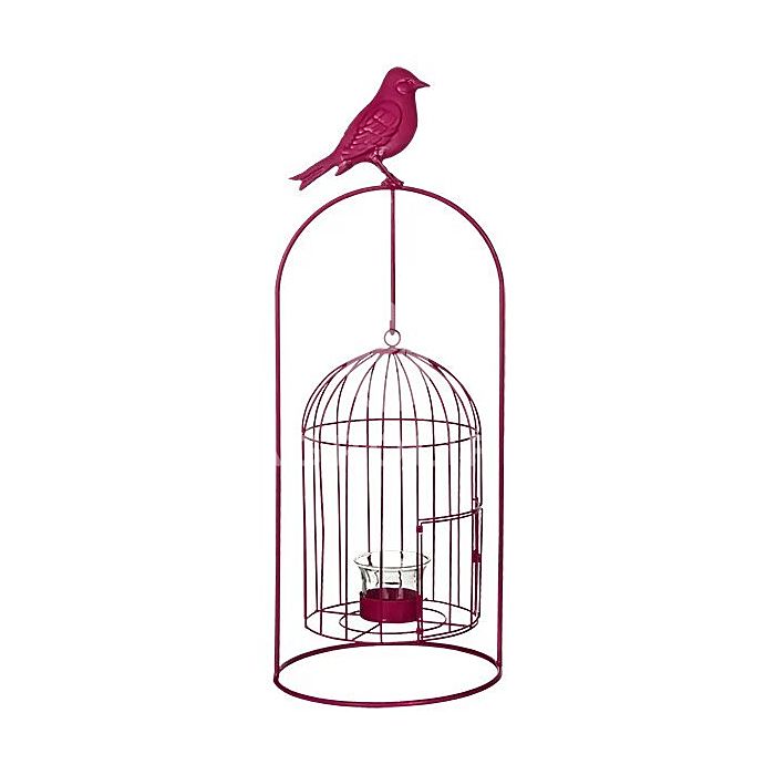 Изделие декоративное в виде клетки для птиц, комплект из 4-х шт розовый, Greenware
