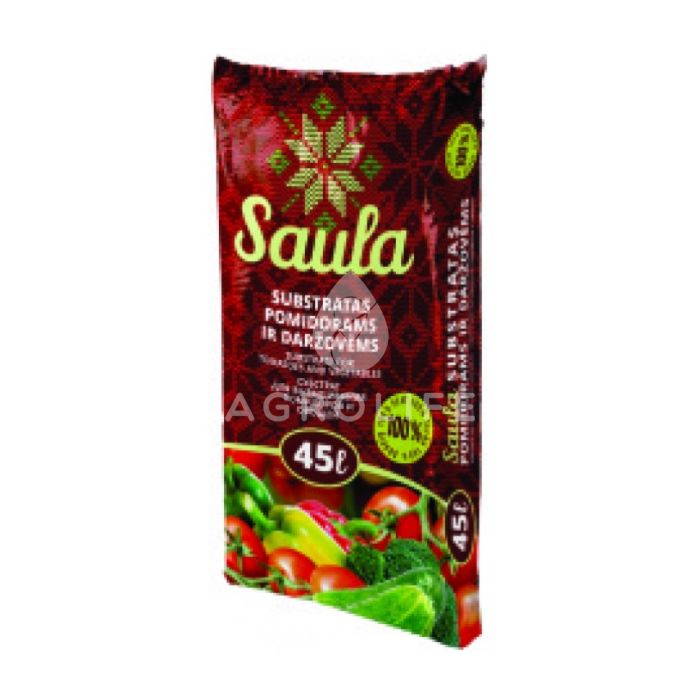 Торфяной субстрат Saula для томатов и овощей от 0 до 20 мм, Rekyva