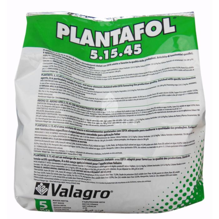 ПЛАНТАФОЛ 5+15+45 / PLANTAFOL 5+15+45 - водорозчинне комплексне добриво з мікроелементами, Valagro 