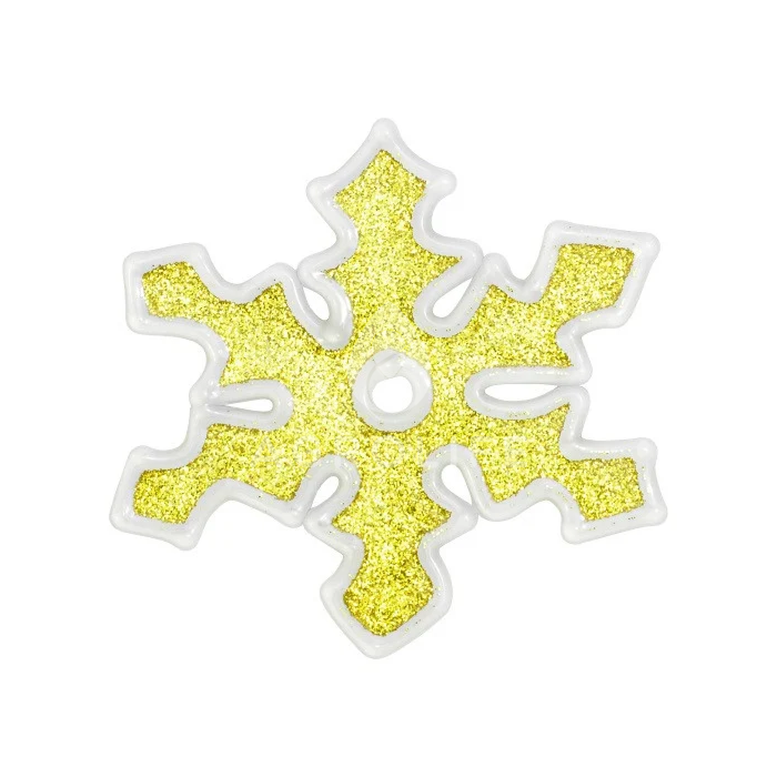 Наклейка новогодняя для окон Снежинки, диам. 10 см в асс-те, цвет золотой, House of Seasons