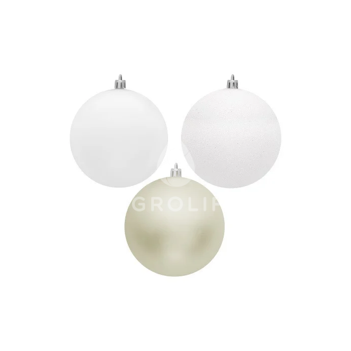 Елочные шарики комплект 3 шт, цвет микс: белый, серый, House of Seasons