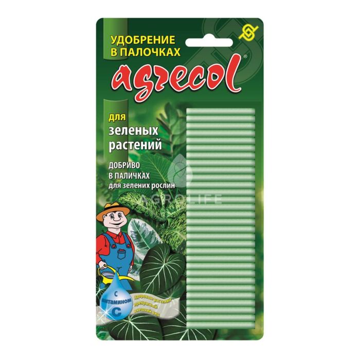 Удобрение в палочках для декоративно-лиственных растений, Agrecol
