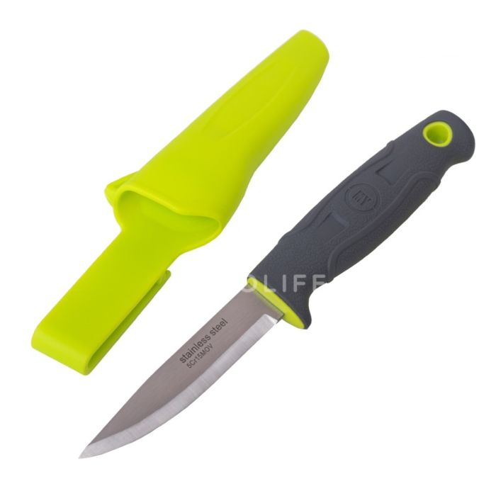 Нож шведский, двухкомпонентная ручка, зеленый, 220 мм, My Garden