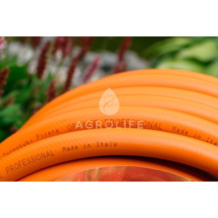 Шланг поливочный садовый Tecnotubi Euro Guip Orange Professional диаметр 5/8 дюйма (OR 5/8), 1шт., Presto-PS