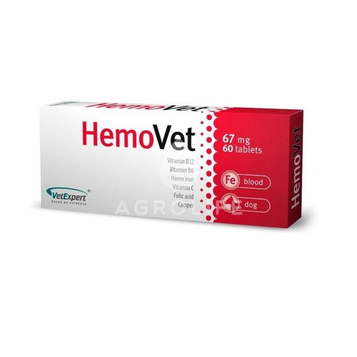 HemoVet — витаминно-минеральный препарат для собак с симптомами анемии, VetExpert