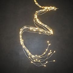 Гірлянда "Оберемок струн", 2м, срібна струна, колір теплий білий, (8718861853377), Luca