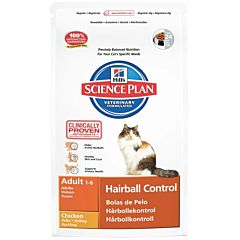 Корм SP Feline Adult Hairball Control от комков шерсти в ЖКТ с курицей, Hill's