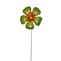 Фигурка декоративная садовая "Цветок", светло-зелена, Greenware