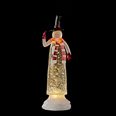 Декоративная фигурка "Снеговик", 12*9*27 см., "Luca Lighting", желтый, Luca