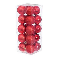 Набор шариков с узором, 20 шт. 6 см. красный, Jumi