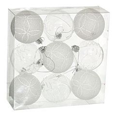 Набір кульок з візерунком, 9шт., 6 см., білий, Jumi