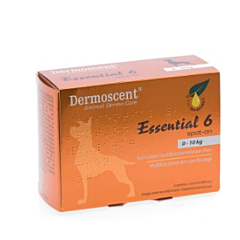 Средство по уходу за кожей и шерстью собак Essential-6 spot-on 4х0.6 мл, Dermoscent