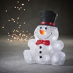 Фигура светодиодная "Снеговик 31,5 см", акриловая, 30 led, Luca Lighting