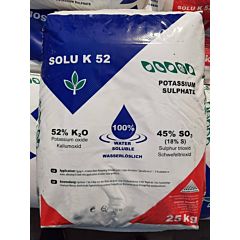Добриво SOLU K 52 Сульфат калію, Макош, 25 кг 