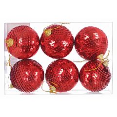 Набор пластиковых шариков, 6 шт, 6 см, красные, Jumi