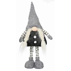 Фігурка новорічна, 75 см, Леприкон, текстильний, колір сірий, Jumi