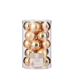 Елочные стеклянные шарики 20 шт, 4 см, цвет золотой, House of Seasons