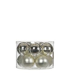 Ялинкові кульки 10 шт., комплект, колір срібло, House of Seasons