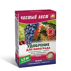 Удобрение кристаллическое «Чистый лист» для винограда, 1,2 кг, Kvitofor