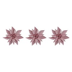 Квітка декоративна на кліпсі рожева "House of Seasons" 10 см , 3 шт