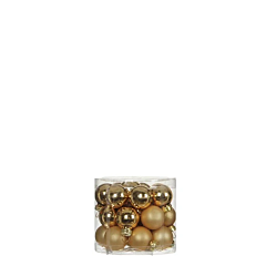 Ялинкові кульки 24 шт., комплект, колір золотий, House of Seasons