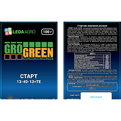 Старт, (ЛАН) NPK 13-40-13 - Комплексное водорастворимое удобрение, Gro Green