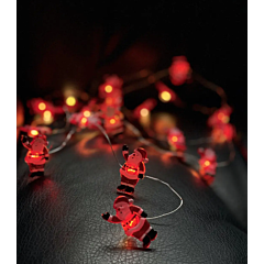 Гирлянда-струна "Санта", 2,2 м, 20 LED теплый белый, Chomik