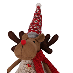 Фігурка новорічна "Олень", текстильний, 48 см, коричневий, Jumi