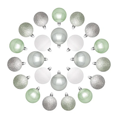 Ялинкові кульки комплект 23 шт, колір: мікс відтінки сірого, House of Seasons