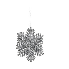 Прикраса декоративна "Сніжинка мереживна", комплект з 2 шт, сіра, Christmas House