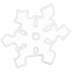 Наклейка новогодняя для окон Снежинки, диам. 10 см в асс-те, цвет белый, House of Seasons