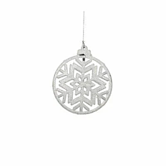 Декоративна прикраса "Сніжинка симетрична", колір білий, Christmas House