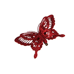 Прикраса декоративна кліпса "Метелик червоний", Christmas House