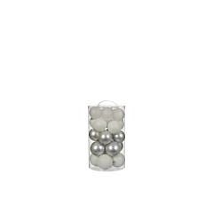 Ялинкові кульки комплект 23 шт, колір: мікс білий і сріблястий, (8718861275902), House of Seasons