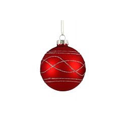 Елочные стеклянные шарики красные, 7 см, мат, (8718861689785ORNAMMAT), House of Seasons