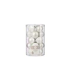 Ялинкові скляні кульки, 20 шт., 4 см., білі, (8718861800142), House of Seasons