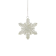 Прикраса декоративна Сніжинка біла 10 см, House of Seasons
