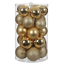 Елочные шарики комплект 23 шт, цвет золотой, House of Seasons