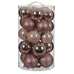 Ялинкові кульки комплект 23 шт, колір рожевий, House of Seasons