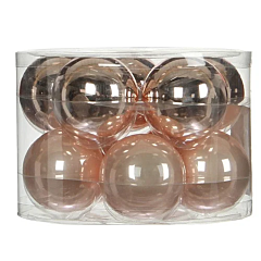 Ялинкові кульки комплект 10 шт, колір рожевий, House of Seasons