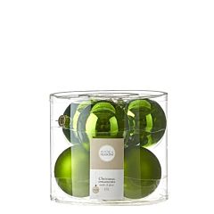 Ялинкові кульки 6 шт, комплект, зеленого кольору, House of Seasons