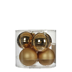 Ялинкові кульки 6 шт, комплект, колір шампань, House of Seasons