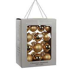 Ялинкові кульки 26 шт., комплект, колір золотий, House of Seasons