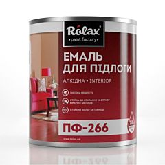 Эмаль половая ПФ-266К красно-коричневая 2,8кг, Rolax
